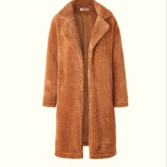 Angashion Jackets & Blazers - Angashion Longline Teddy Bear Coat size L